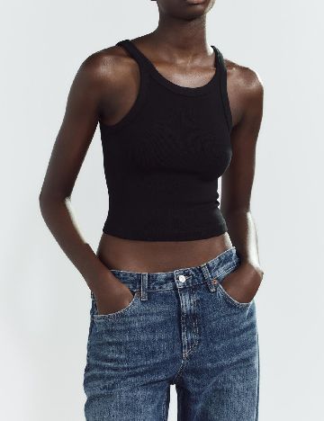Top Zara, negru