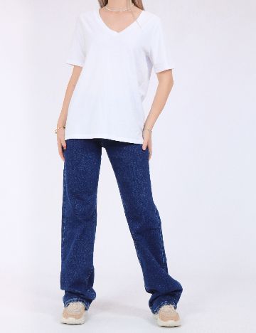Tricou Pieces, alb