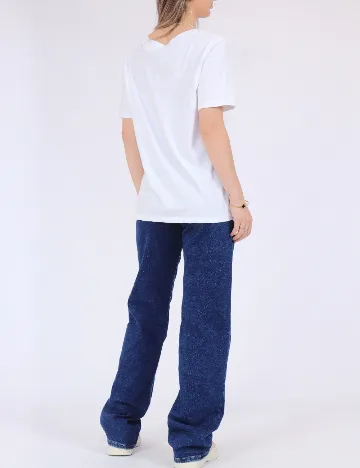 Tricou Pieces, alb