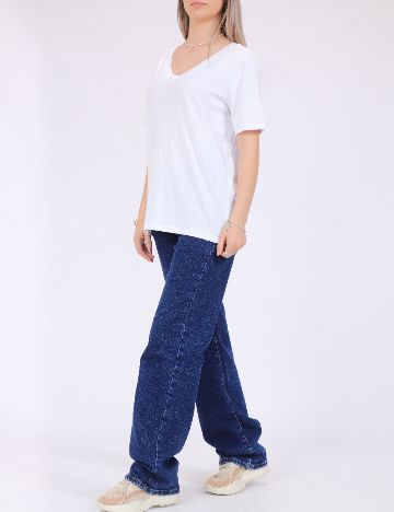 Tricou Pieces, alb