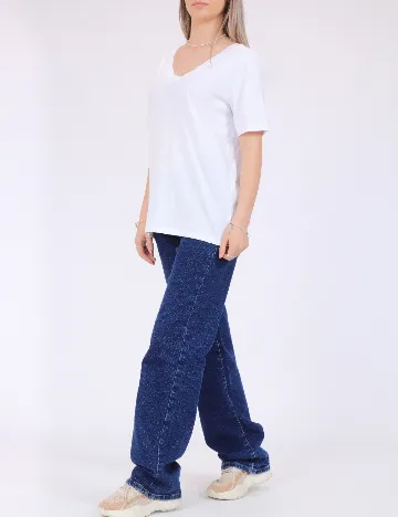Tricou Pieces, alb