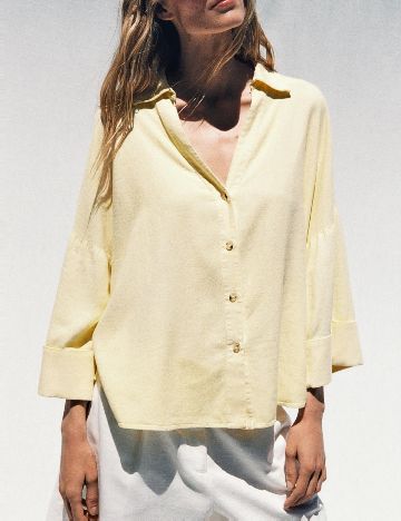 Camasa Oversize Zara, galben
