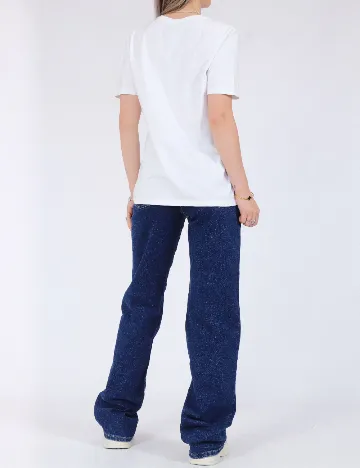 Tricou Pieces, alb