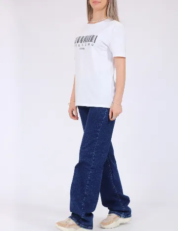 Tricou Pieces, alb