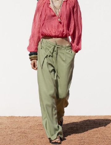 Pantaloni Zara, verde