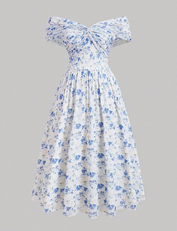 Rochie medie SHEIN CURVE, alb