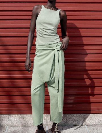 Pantaloni Zara, verde