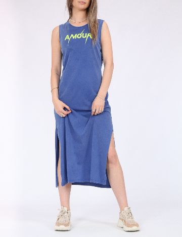 Rochie medie Pieces, albastru