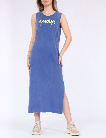 Rochie medie Pieces, albastru