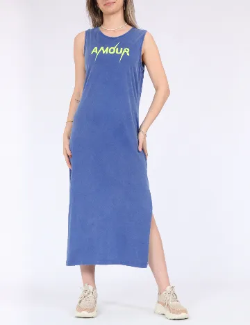 Rochie medie Pieces, albastru