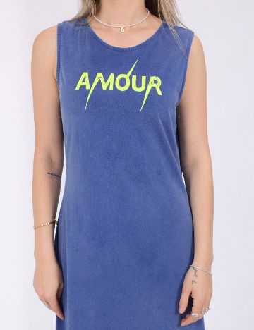 Rochie medie Pieces, albastru