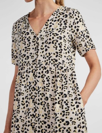 Rochie scurta Pieces, crem