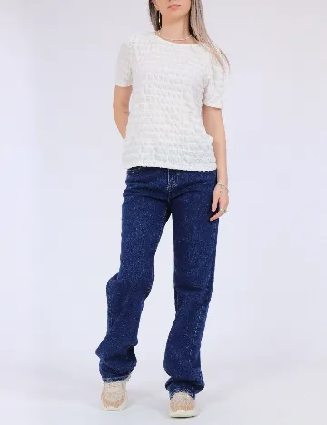 Tricou Pieces, alb
