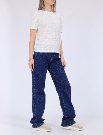 Tricou Pieces, alb