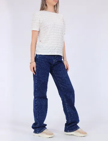 Tricou Pieces, alb