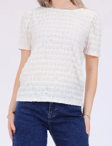 Tricou Pieces, alb