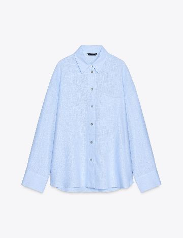 Camasa Oversize Zara, albastru