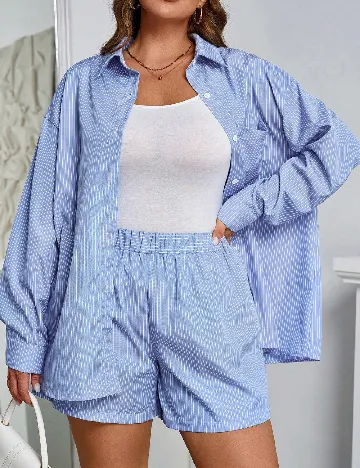 Compleu SHEIN CURVE, albastru