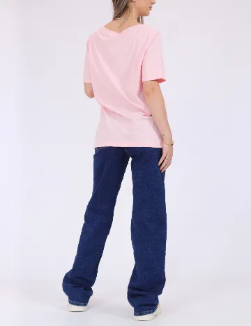 Tricou Pieces, roz
