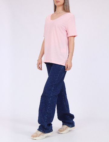 Tricou Pieces, roz