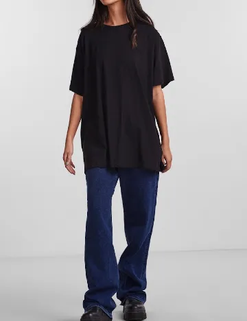 Tricou Oversize Pieces, negru