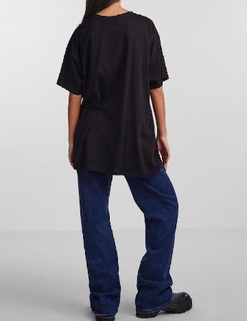 Tricou Oversize Pieces, negru