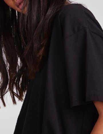 Tricou Oversize Pieces, negru