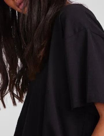 Tricou Oversize Pieces, negru