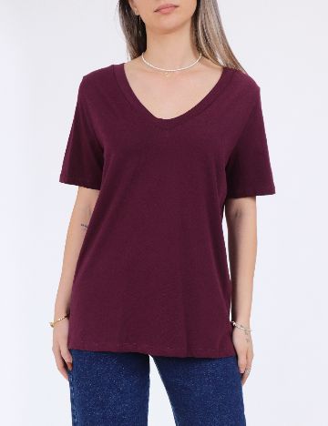 Tricou Pieces, pruna