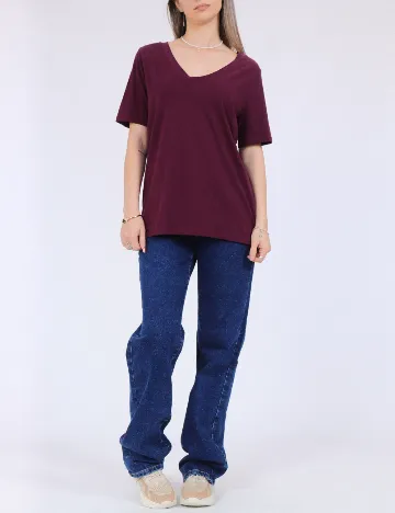Tricou Pieces, pruna
