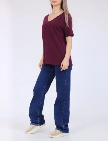 Tricou Pieces, pruna
