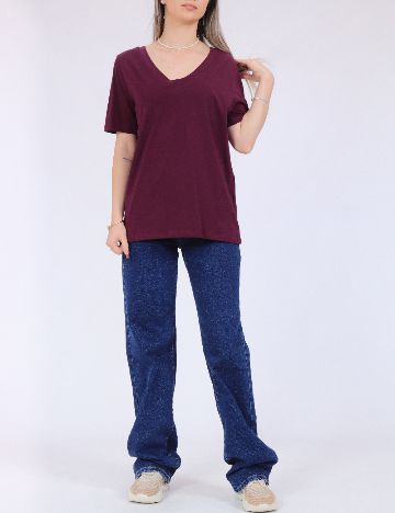 Tricou Pieces, pruna