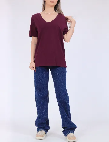 Tricou Pieces, pruna