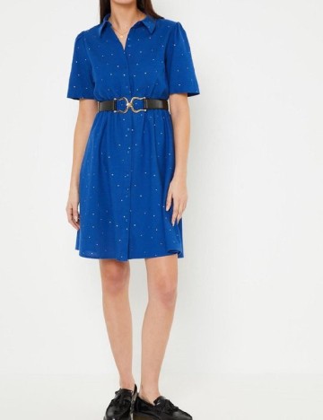 Rochie scurta Pieces, albastru
