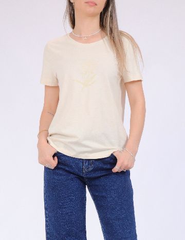 Tricou Vero Moda, crem