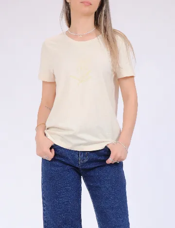 Tricou Vero Moda, crem