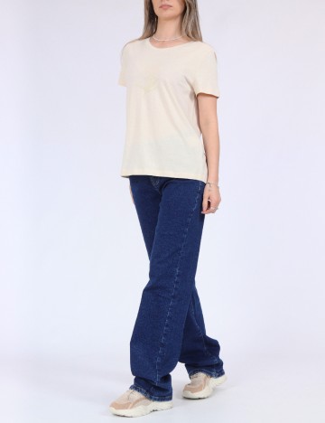 Tricou Vero Moda, crem