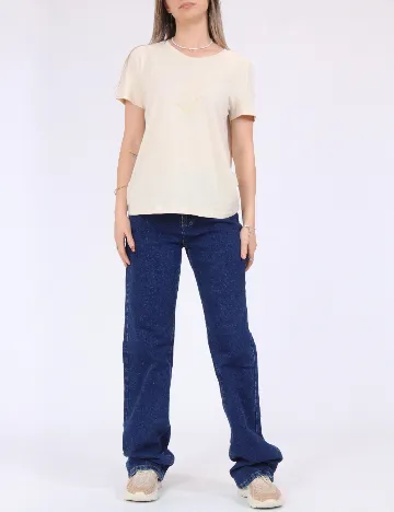 Tricou Vero Moda, crem
