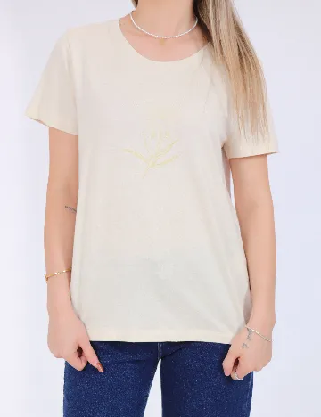 Tricou Vero Moda, crem