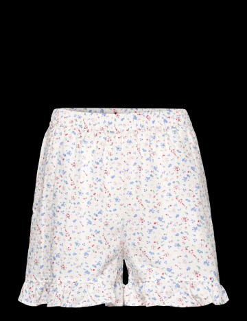 Pantaloni scurti Pieces, alb