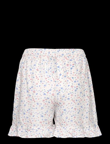 Pantaloni scurti Pieces, alb