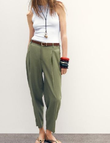 Pantaloni Zara, verde