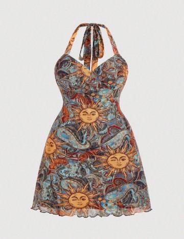 Rochie scurta SHEIN CURVE, mix culori