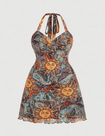 Rochie scurta SHEIN CURVE, mix culori