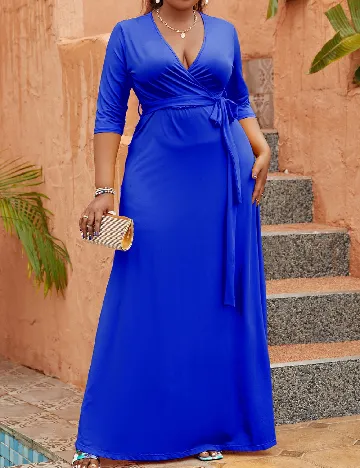 Rochie lunga SHEIN CURVE, albastru
