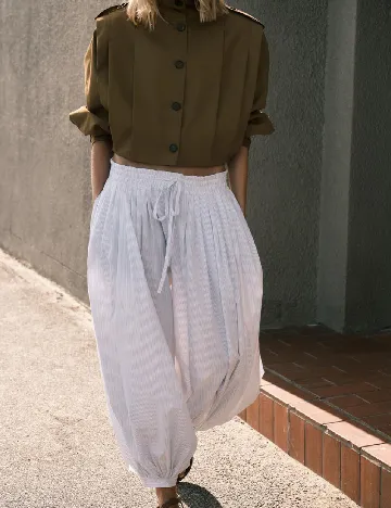 Pantaloni Zara, alb