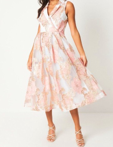 Rochie medie Coast, alb/roz