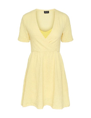 Rochie scurta Pieces, galben