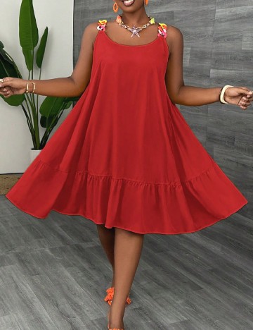 Rochie scurta SHEIN CURVE, rosu
