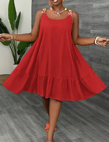 Rochie scurta SHEIN CURVE, rosu